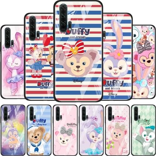 Duffy Disney Bear Cute for Honor 30 20 10 9X Pro Plus Lite 8X Huawei Y8P Y6P Y5P Y9 Y7 Y6 2019 Tempered Glass Phone Case