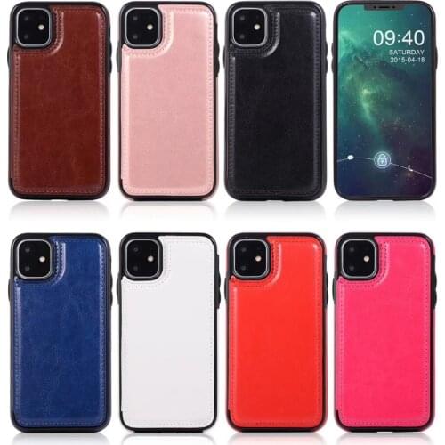 Retro PU Leather Flip Wallet Phone Case For iPhone 11 11Pro 11Pro MAX XS XSMAX XR X 10 8 Plus Photo Holder Stand Back Cover