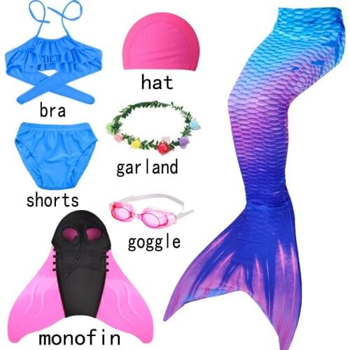 Kids Mermaid Tails BikiniBaby Bathing Children Suit Swimsuit With Bra Shorts For Girls Princess Costume Swimmable Suits
