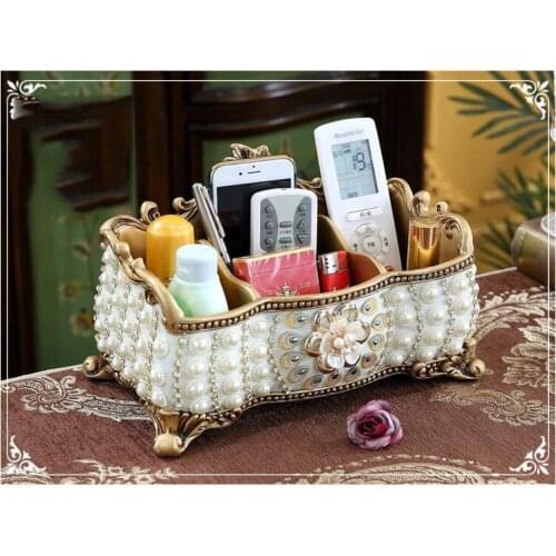European Resin Storage Tissue Box Ornaments Household Fruit Plate Figurines Crafts Home Livingroom Napkin Box Drawer Decoration