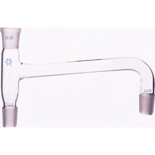 Distilling head,105°-75° bent,Standard ground mouth 24/29,105-75 degree distillation head