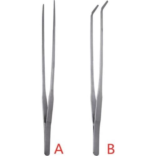 Stainless Steel Curved Aquarium Tweezers Plant Shrimp Reef Fish Tank Tweezer Cleaner Tools Aquarium Accessories Droppshiping