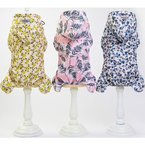 Dog Pet Jacket 4-Legs Button Waterproof Coat Pet Clothes for Dogs Overalls Pet Clothing With Hood For Small Medium Large Dog Pet