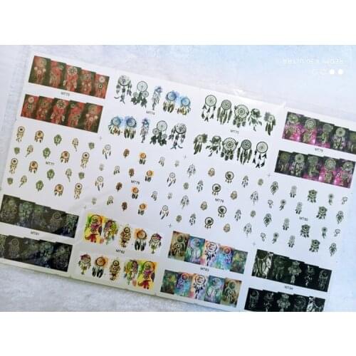 Dream Catcher Image Nail Water Sticker Good Luck Deamcatcher Lucky Implied Meaning Sticker For Nails MT73-84