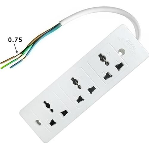 Assembly line socket wiring board 10A 250V 3AC Universal Outlet Power Socket 0.23 Meter line Industrial Socket