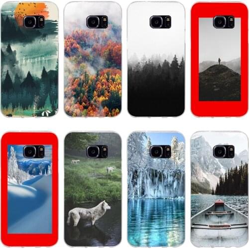 68H wilderness Soft TPU Silicone Cover Case for samsung Galaxy s6 s6 s7 edge s8 s9 plus case