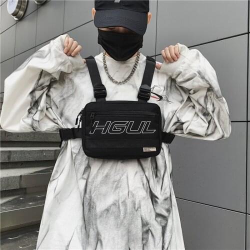 Hip-Hop Chest Bag Unisex Outdoor Oxford Tactical Streetwear Vest Chest Rig Bags Men Functional Waistcoat Waist Bag