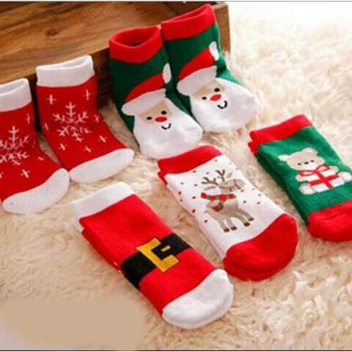 0-24M Anti slip Winter baby socks Christmas thick terry baby boy and baby girl socks Toddlers socks Infant wear