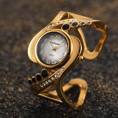 New Luxury Gold Stainless Steel Bracelet Watch For Women Small Round Dial Quartz Movement Clock Ladies Dress Watches Reloj Mujer