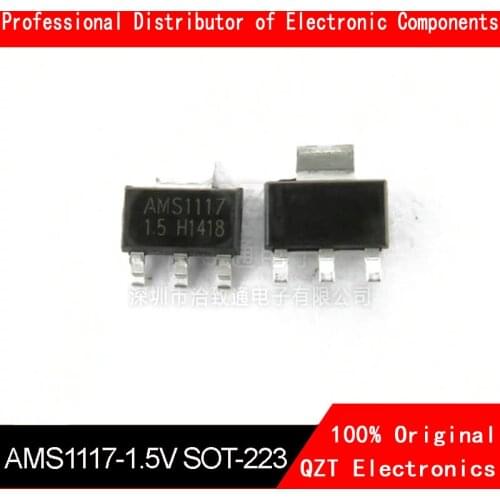 10pcs/lot AMS1117-1.5 AMS1117-1.5V , AMS1117 1117 1.5V 1A SOT223 Voltage Regulator Best quality