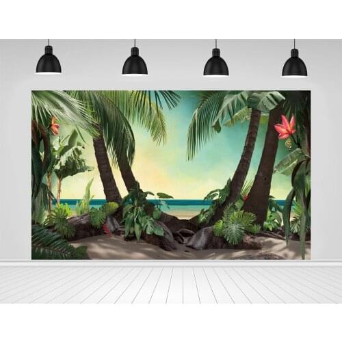 Scopiso Green Spring Seaside Coconut Tree Forest Home Decor Backgrounds Photography Customize Backdrops Props For Photo Studio