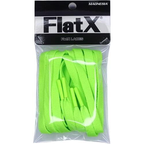 FlatX 8mm NeonGreen/Neon Green Color Metal Tips Shoelaces High Quality Professional Sneaker Laces Shoelace Lacet