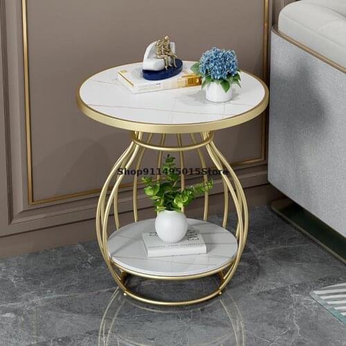 Nordic Furniture Wrought Iron Side Table Side Table Sofa Corner Table Simple Modern Round Table Small Apartment Coffee Table