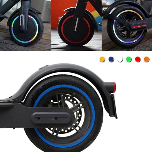 Reflective Sticker For Xiaomi Mijia M365 Pro Electric Scooter For M365 Scooter Parts Scooter Wheel Hubs Protective