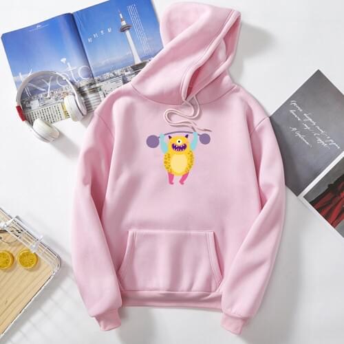 Single Eyes Print Oversized Hoodie Casual Sweatshirts Kawaii Streetwear Happy Sports Warm Womens Jacket Contrast Color
