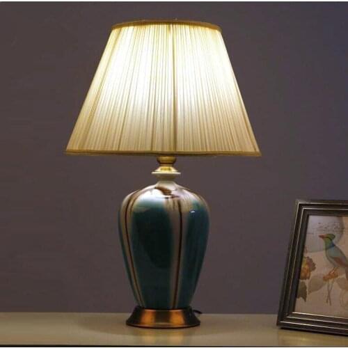 Traditional Vintage chinese porcelain ceramic table lamp bedroom living room wedding table lamp Jingdezhen table bedroom lamps