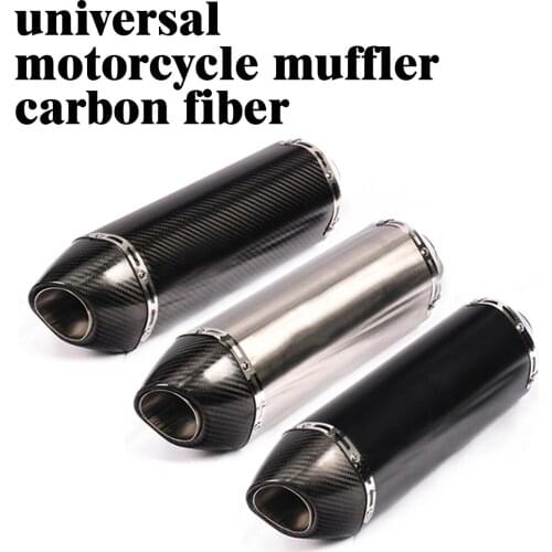 51mm Universal Modified Motorcycle Exhaust Pipe Escape Moto Muffler Carbon Fiber For PCX 125 MT07 NMAX 125 Z800 FZ6 MT09 Z900 R6