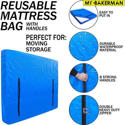 7 Size Mattress Bags Waterproof Zippered Mattress Cover for Moving Storage Moisture-proof Dust Cover Moving Home Storage