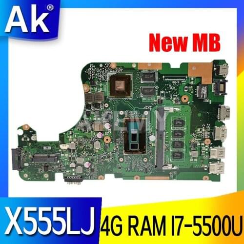 X555LJ LVDS MAIN_BD_4G/i7-5500CPU/AS 2G GPU mainboard REV3.6 For Asus X555LJ LB X555LF X555LD X555L VM590L laptop motherboard