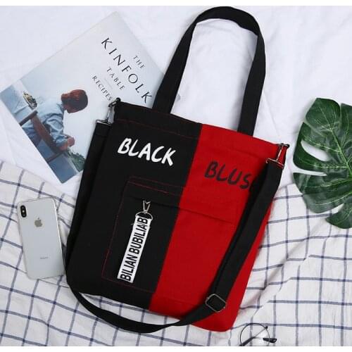 Large Capacity Womens Canvas Bag 2021 New Casual All-match Shoulder Bag Messenger Bag Student Zipper Handbag School Bag