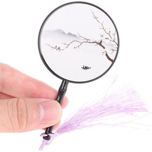 1 /2Pcs 1:12 Dollhouse Miniature Chinese Style Lady Fan Dolls' Accessories Dollhouse Furniture For Dollhouse Decoration