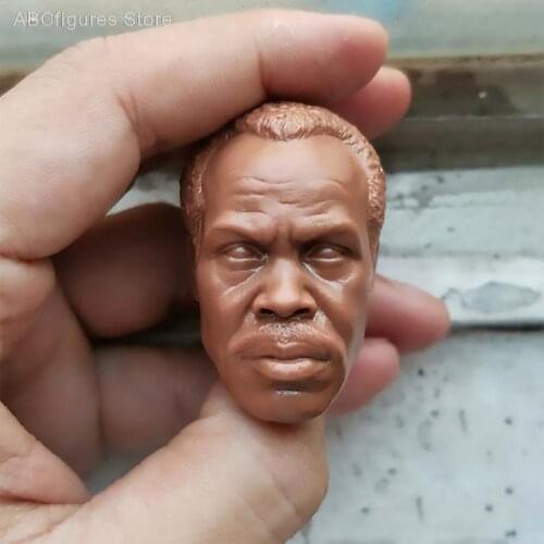 1/6 Scale PVC Un-painted Head Sculpt Mel Columcille Gerard Gibson/Danny Glover Carved Accessory Model for 12'' Body In Stock