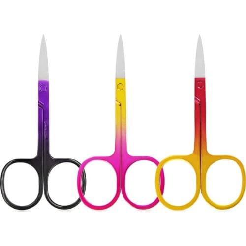 1pcs Eyebrow Scissor Stainless Steel Nose Scissors Dead Skin Remover Scissor Manicure Facial Trimming Tweezer Makeup Beauty Tool