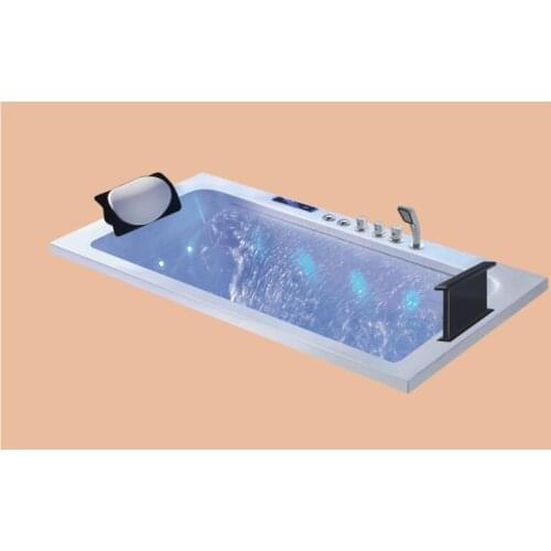 1700mm Drop-in whirlpool Bathtub Acrylic Hydromassage Embedded Surfing Colourful Lights Lifting TV Waterfall Tub NS6012