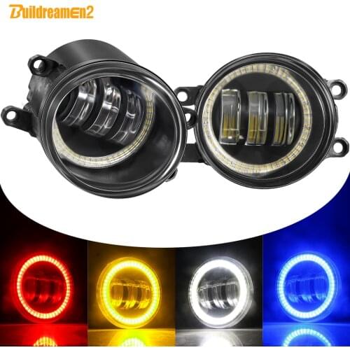 2 X Angel Eye Fog Light Car LED Lens DRL Fog Driving Lamp 30W For Toyota Corolla Tacoma Camry Sienna Avalon Prius Tundra Estima
