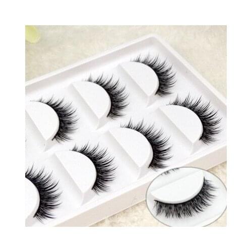 5 Pairs Beauty Makeup Mini Half Corner Black False Eyelashes Natural crossover Eye Lashes Cosmetics Hard stem upper eyelashes