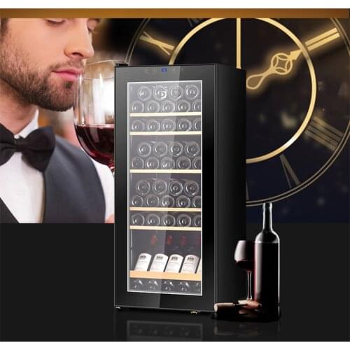 6 layers Single Door Wine Constant Temperature Wine Cabinet Commercial Refrigerated Display Wine Cabinet UV-resistant 44 Bottles