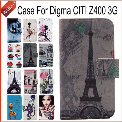 AiLiShi Factory Direct! Case For Digma CITI Z400 3G Luxury Flip PU Leather Case Exclusive 100% Special Phone Cover Skin+Tracking