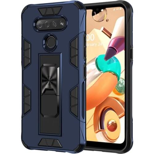 Armor Invisible Bracket Phone Case For LG Stylo 6 K51 K31 Coque Aristo 5 Plus Harmony 4 Q61 Cover Car Ring Phones Accessorie
