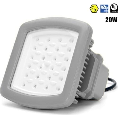 ATEX UL IECEx explosion proof light 20W LED high bay lighting class 1 AC100V-277V UL DLC 20W LED explosion proof flood light