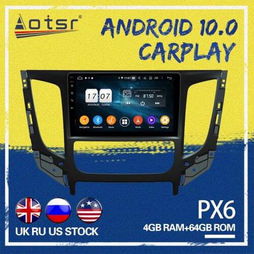 AOTSR Car gps For Mitsubishi TRITON L200 MT 2015 Android 10.0 System Car GPS Navigation Touchscreen Octa core Car Radio play