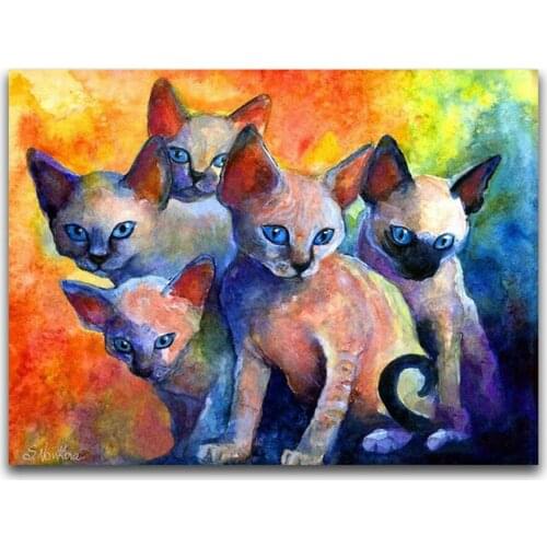 DIY 5D diamond embroidery sphynx cats 3D diamond painting animal Diamond mosaic Full square cross stitch wall decoration art