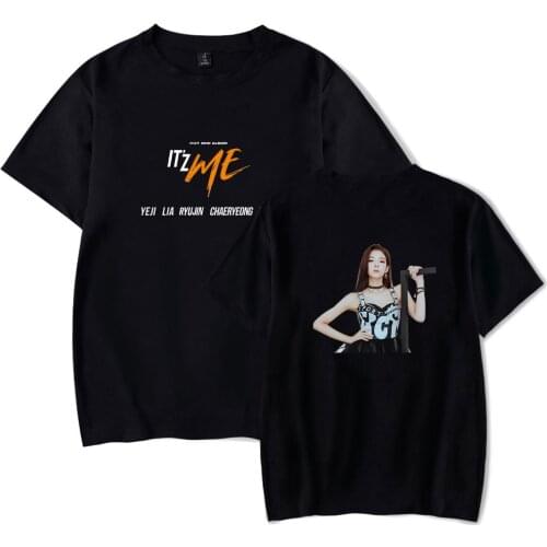 ITZY T Shirt Kpop Streetwear Fashion Trend Print T-shirt Men Women Summer Ventilation High Quality Tee Harajuku Design T-shirt