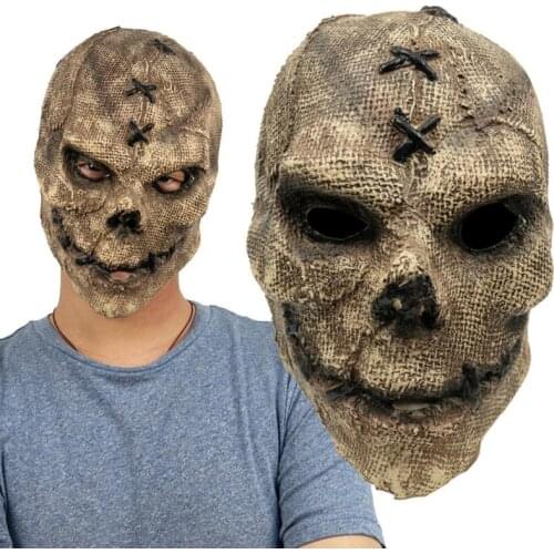 Halloween Horror Decoration Skull Mask Full Head Realistic Masquerade Halloween Mask Party Props Scary Zombie Mask