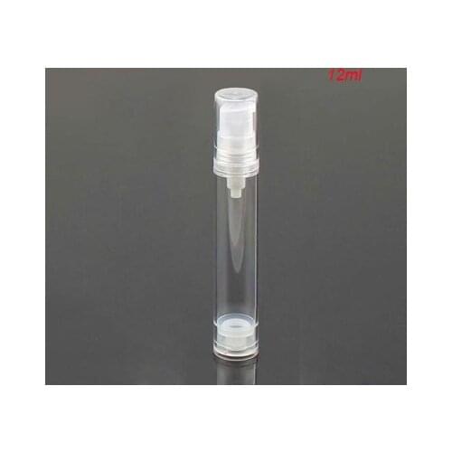 Hot 12ML clean airless bottle plastic lotion bottle vacuum bottle with airless pump Refillable Bottles CONTAINER FOR COSMETIC