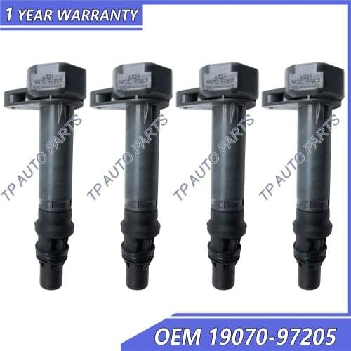 4 Pieces Ignition Coil OEM 19070-97205 1907097205 Compatible With Daihatsu