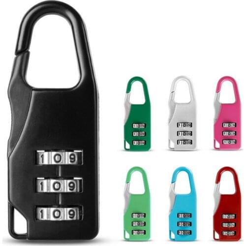 3 Mini Dial Digit Number Code Password Combination Padlock Security Travel Safe Lock for Padlock Luggage Lock of Gym