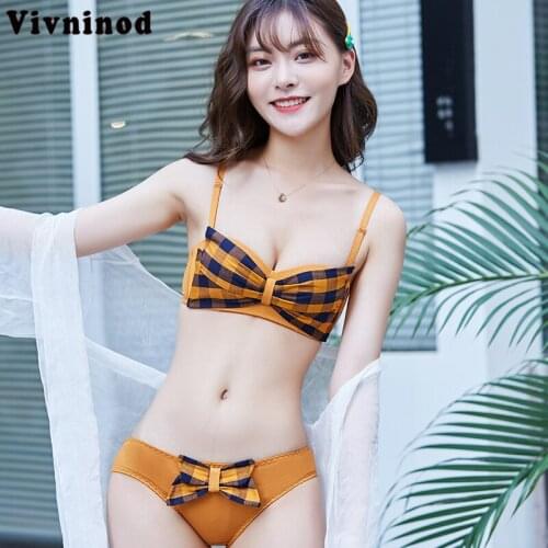 New Lovely Underwear Set Women Wirefree Small Breasts Sexy Gathered Bra Beautiful Back Support Side Collection Vice Milk Bra Set