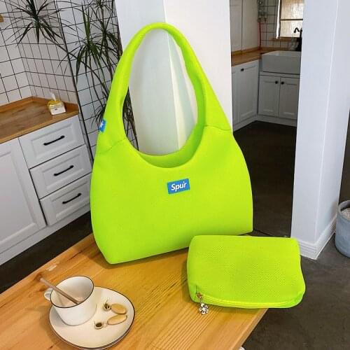 Beautiful Summer Color Mesh Composite Bag Fashion Brand Underarm Women Shoulder Bags Large Capacity Ladies Wallets And Handbags