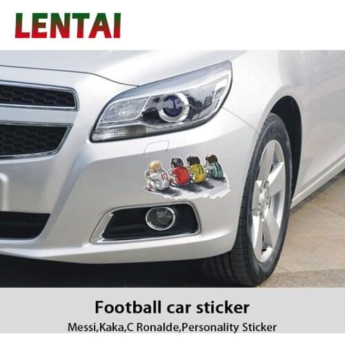 LENTAI For Skoda octavia a7 a5 2 rapid fabia superb Chevrolet cruze Cartoon Car Headlight Body Stickers Football Stars Styling