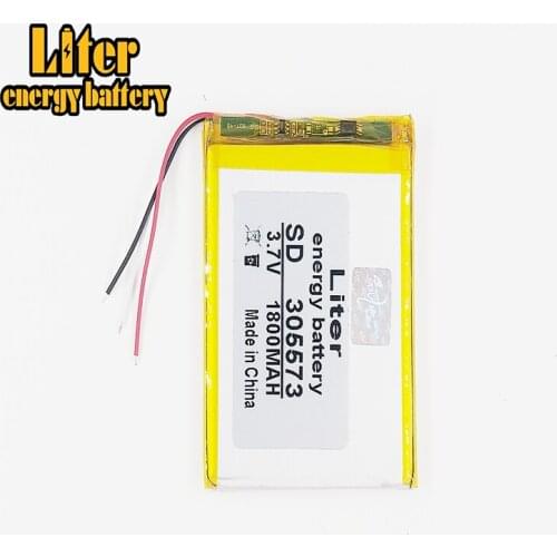 Li-po 3 line 305573 3.7V 1800MAh polymer li battery Lithium ion/polymer lithium-ion batteries, MP4 MP5 GPS Mobile DVD