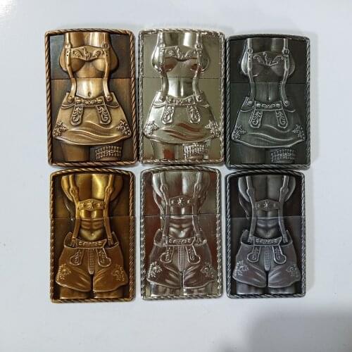 Fashion Sexy Beauty Metal Badge DIY Lighter Accessories Replacement for Zippo Kerosene Oil Lighter Decor Smoking Gadget Man Gift