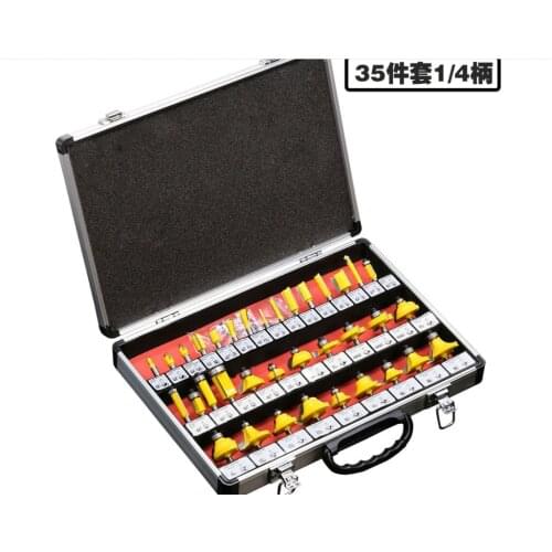 35 Pieces of Cutter Sleeve Decoration Edge Machine Woodworking Milling Direct-pin Cutter Head Set
