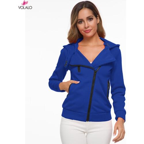 New Hoodie Women 2021 Autumn Casual Solid Long Sleeve Hoodies Sweatshirts Slim Zipper Hoody Sweatshirt Women Hooded Streetwear