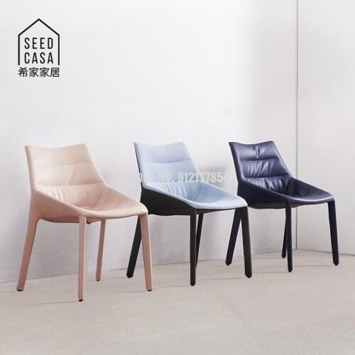 Seedcasa dining chair home dining table chair backrest light luxury modern minimalist stool desk makeup chair bedroom