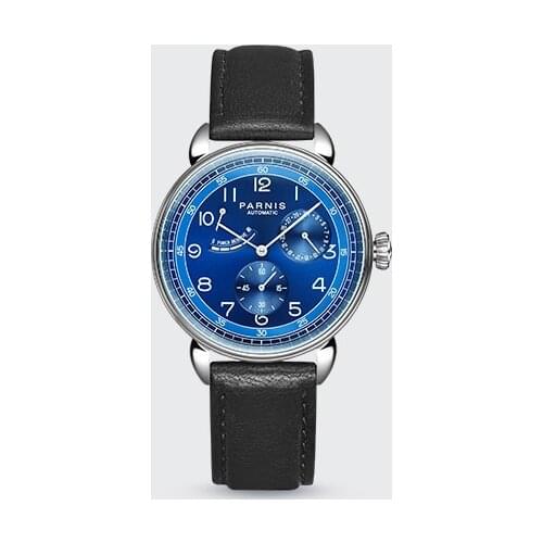 PARNIS men luxury watch automatic watches mechanical wristwatch dress relogio masculino man self wind analog reloj power reserve